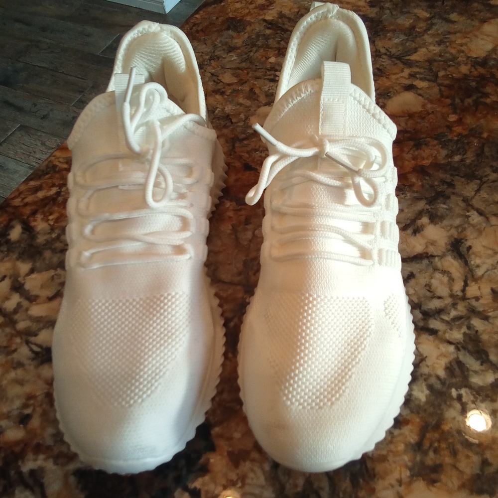 White walking shoes